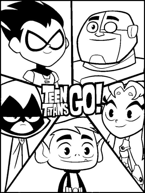 Coloriage Les Teen Titans vont être drôles