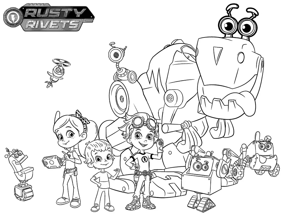 Coloriage Personnages de Rusty Rivets à imprimer