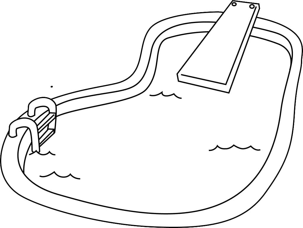 Coloriage Piscine gratuite de base