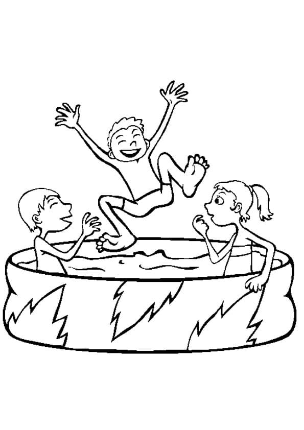 Coloriage Piscine gratuite imprimable