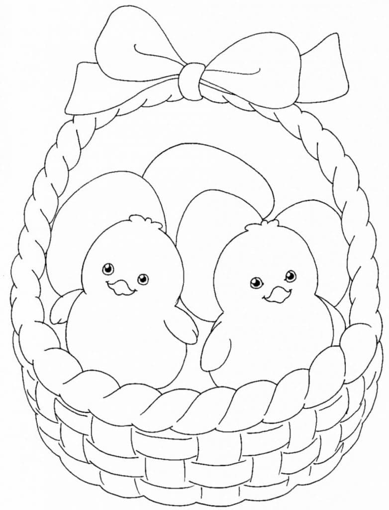 Coloriage Poussins à imprimer