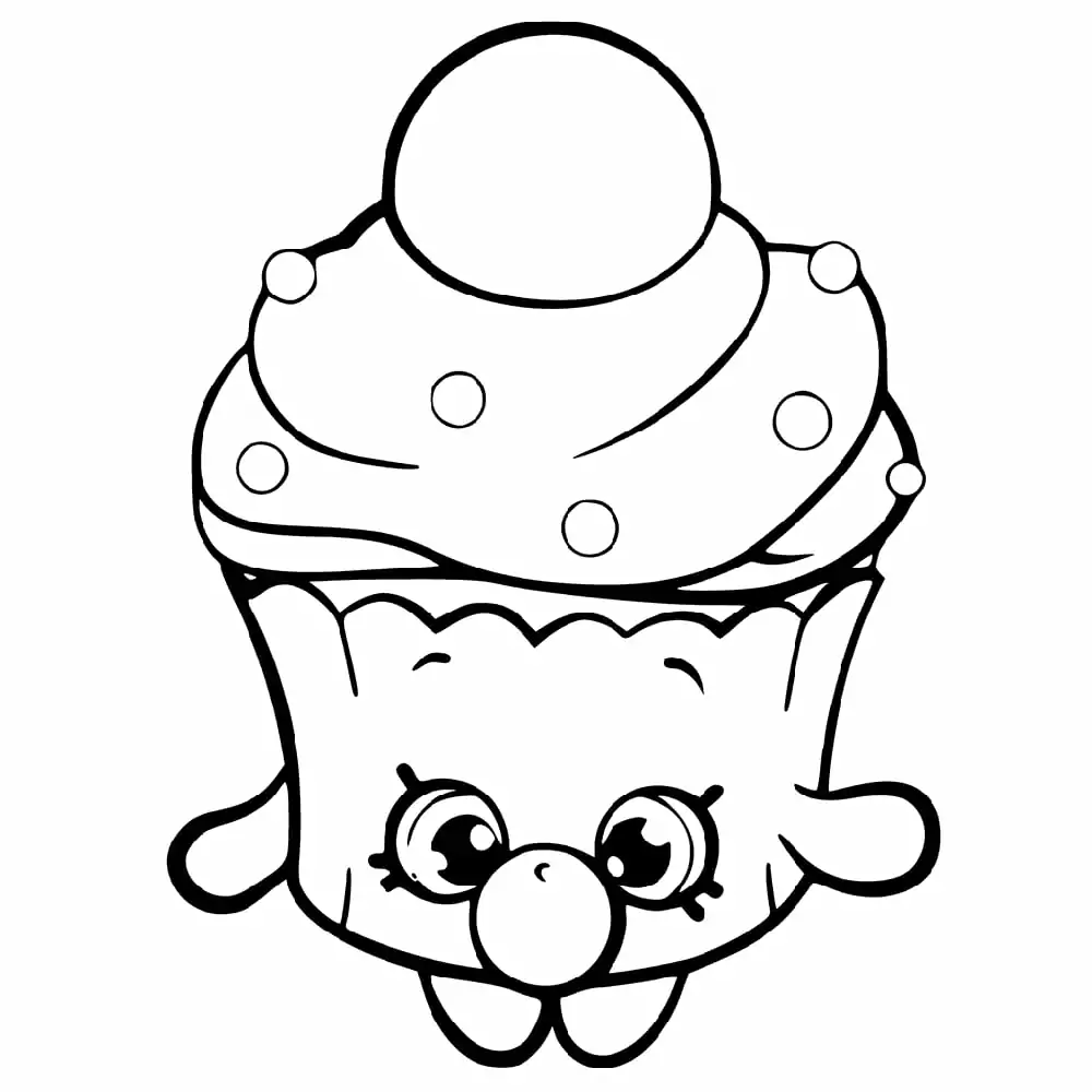 Coloriage Shopkin de cupcakes à bulles