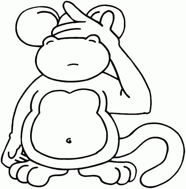 Coloriage Singe gratuit pour les enfants