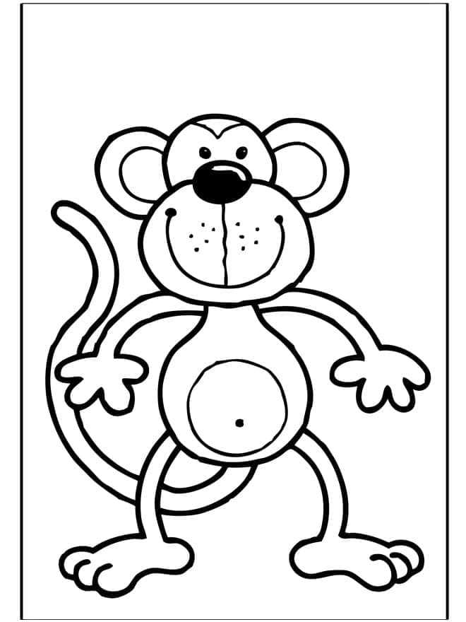 Coloriage Singe mignon à imprimer