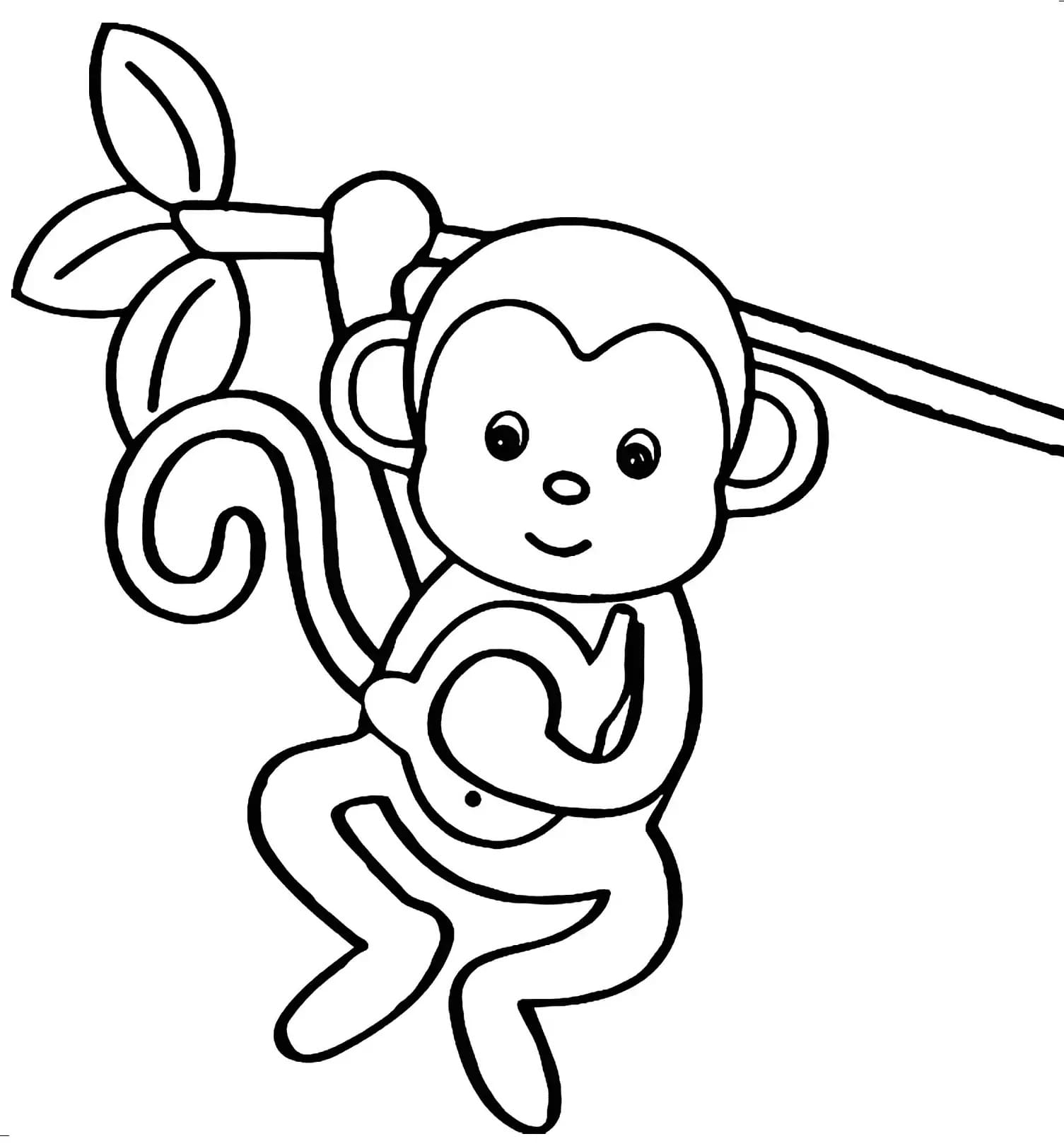 Coloriage Un singe