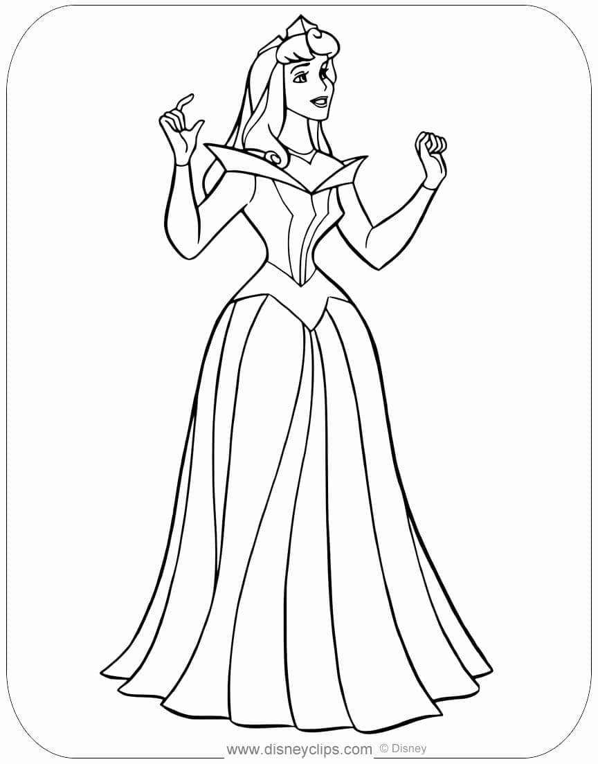 Coloriage Aurore de Disney à imprimer