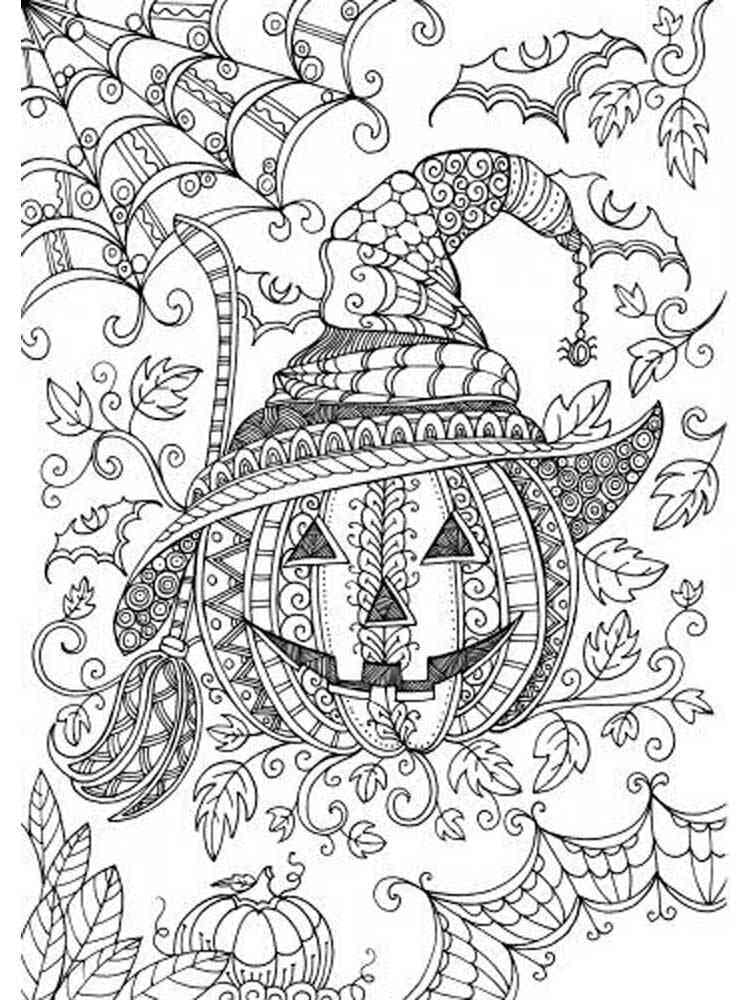 Coloriage Citrouille d'Halloween pour adultes