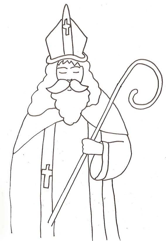 Coloriage Croquis de Saint Nicolas