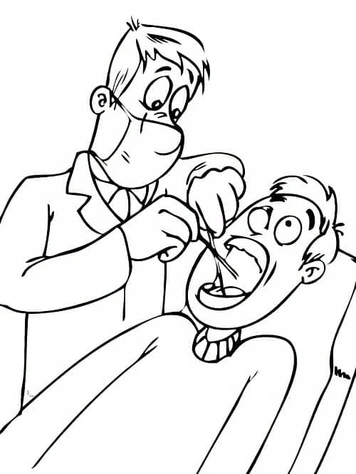 Coloriage Dentiste imprimable