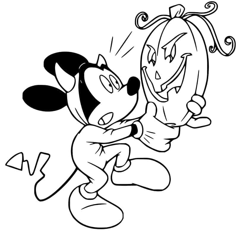 Coloriage Dessin Disney Halloween Mickey