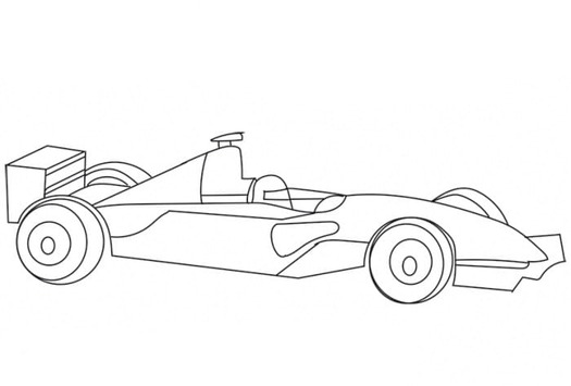 Coloriage Dessin Formule 1 Simple à imprimer