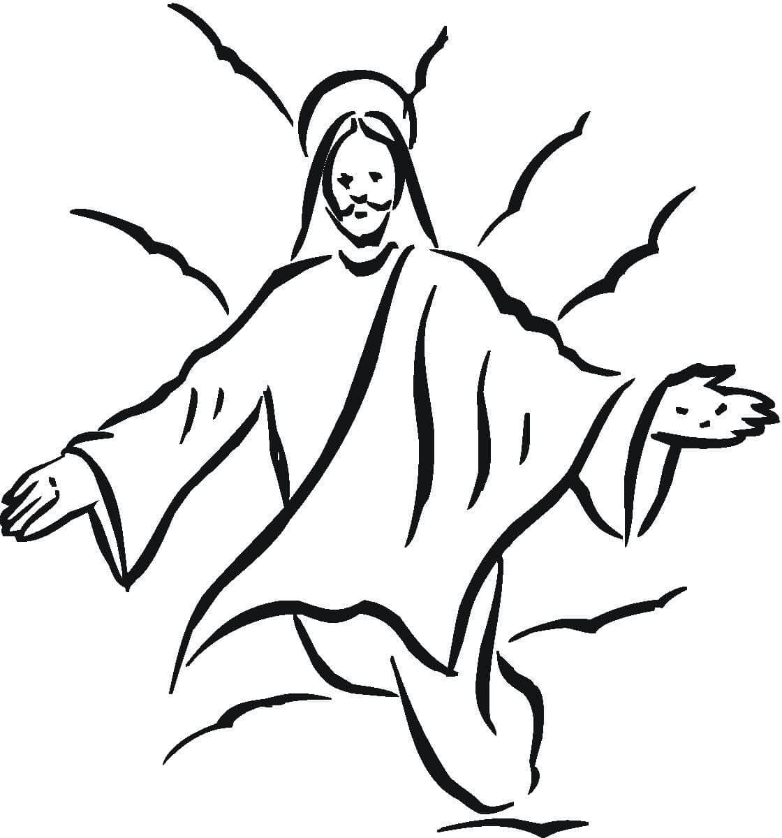 Coloriage Dessin gratuit de Jésus