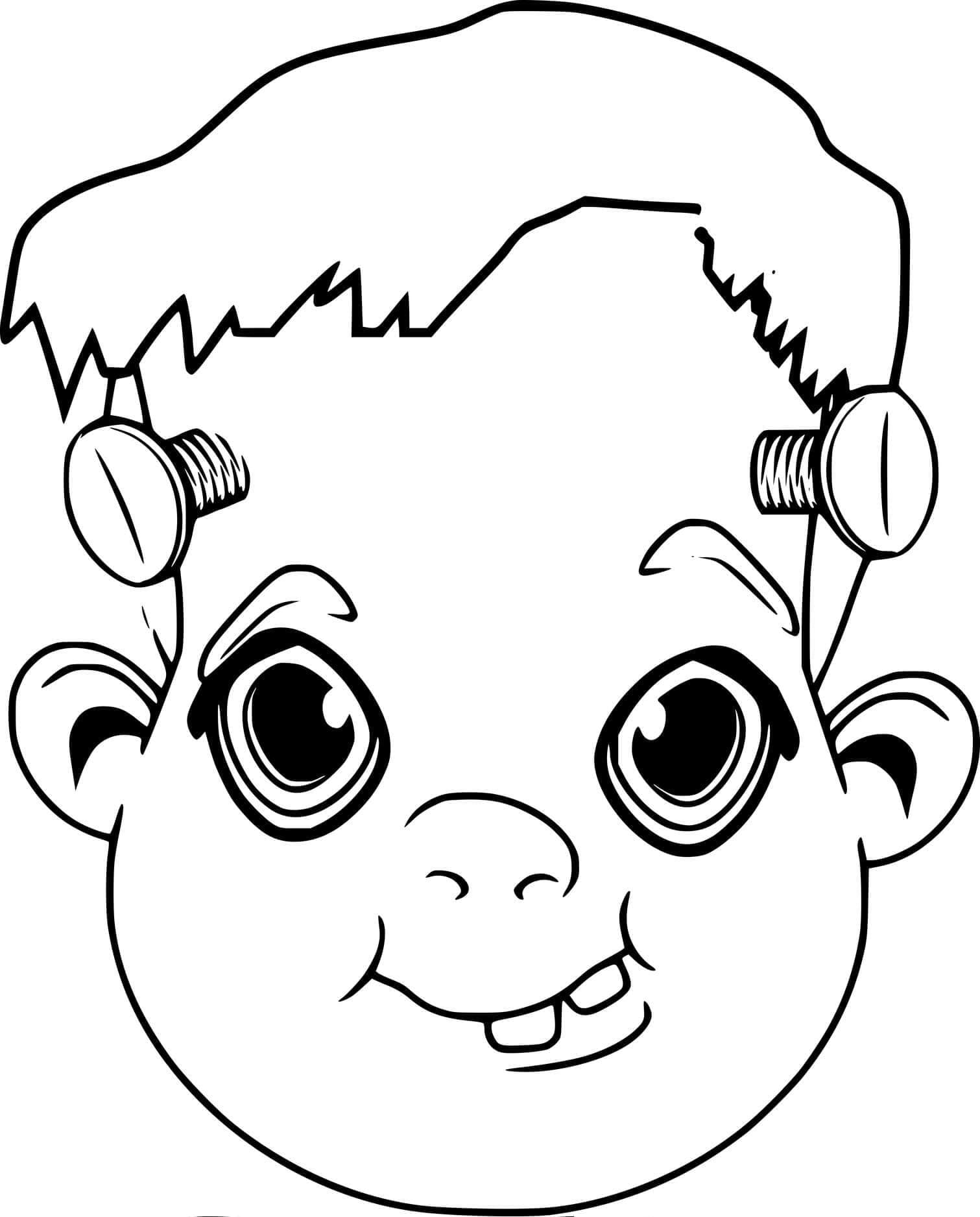 Coloriage Dessine Bébé Frankenstein