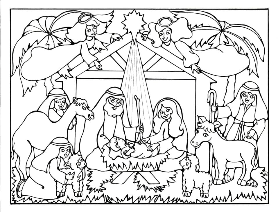 Coloriage Dessine l'image de l'enfant Jésus