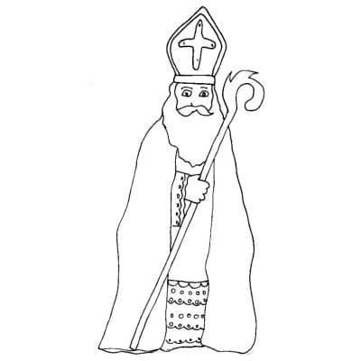 Coloriage Dessine Saint Nicolas simplement et gratuitement