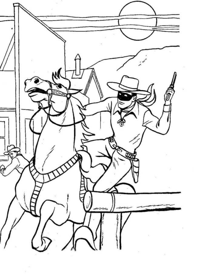 Coloriage Dessine Zorro très cool