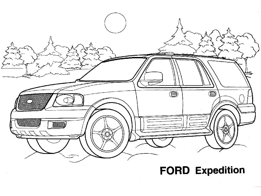 Coloriage Dessiner 4x4 Ford Expedition