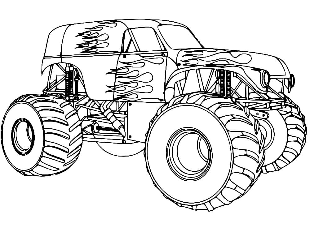 Coloriage Dessiner 4x4 Monster Truck