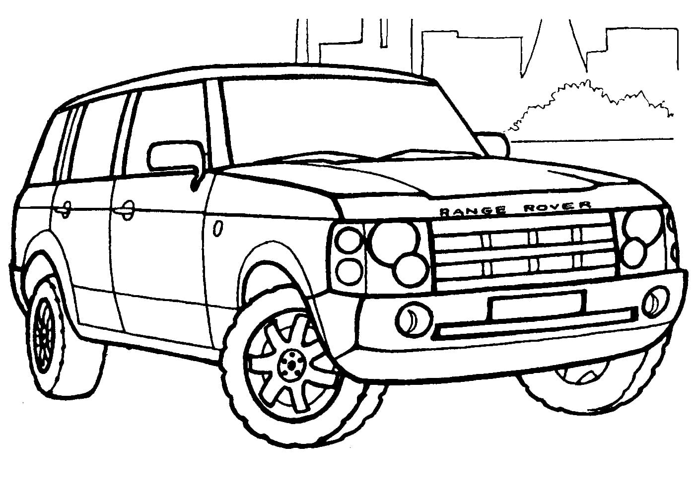 Coloriage Dessiner 4x4 Range Rover