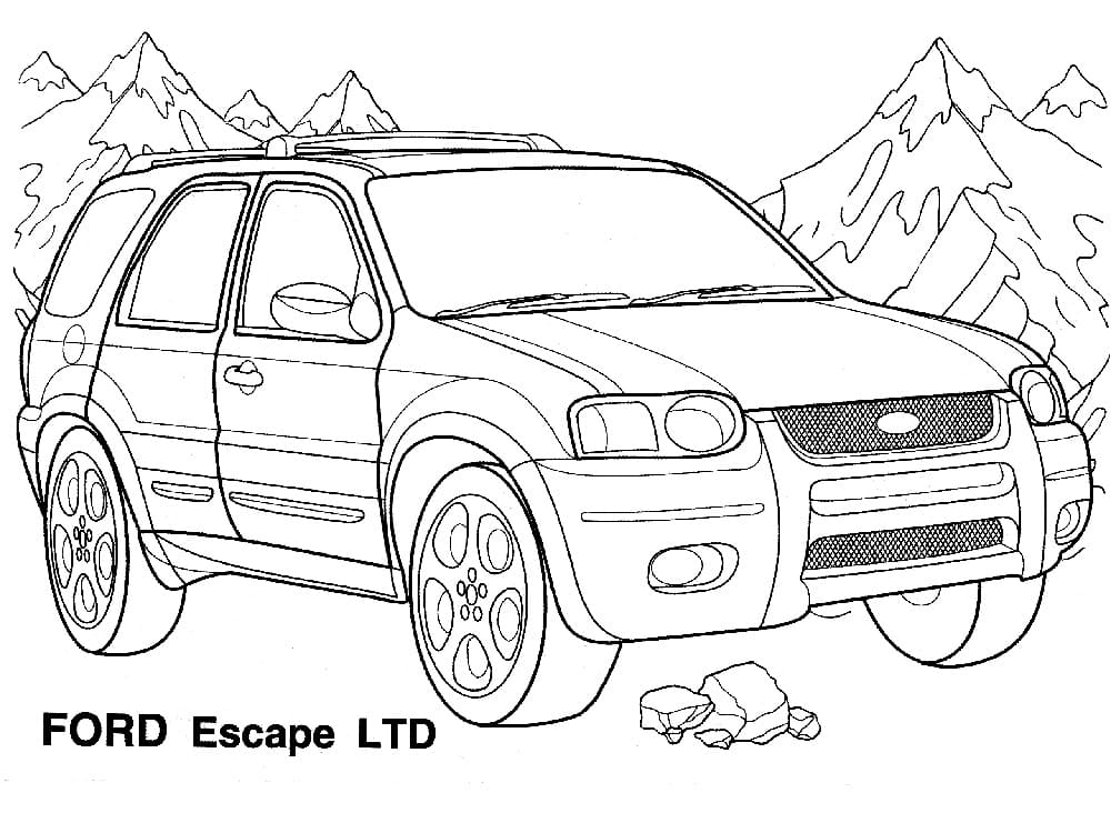 Coloriage Dessiner Ford Escape LTD 4x4