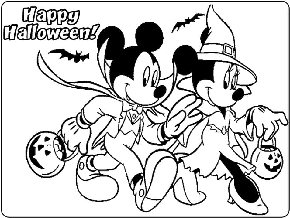 Coloriage Dessiner Halloween Disney Gratuitement et Facilement