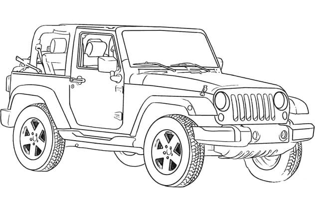 Coloriage Dessiner Jeep 4x4