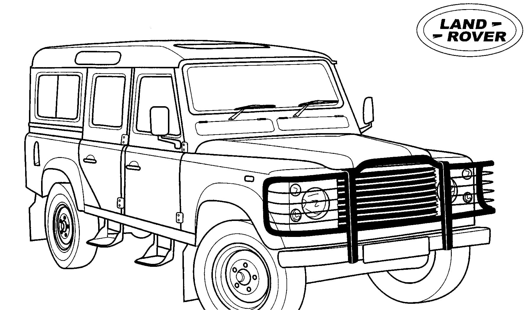 Coloriage Dessiner Landrover 4x4