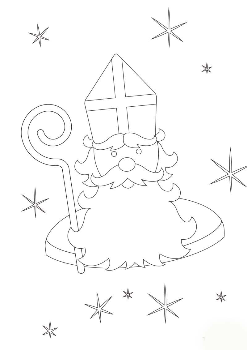 Coloriage Dessiner le logo de Saint Nicolas