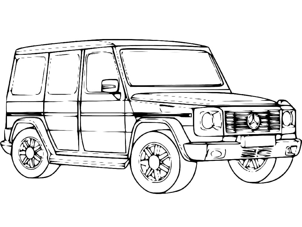 Coloriage Dessiner Mercedes 4x4