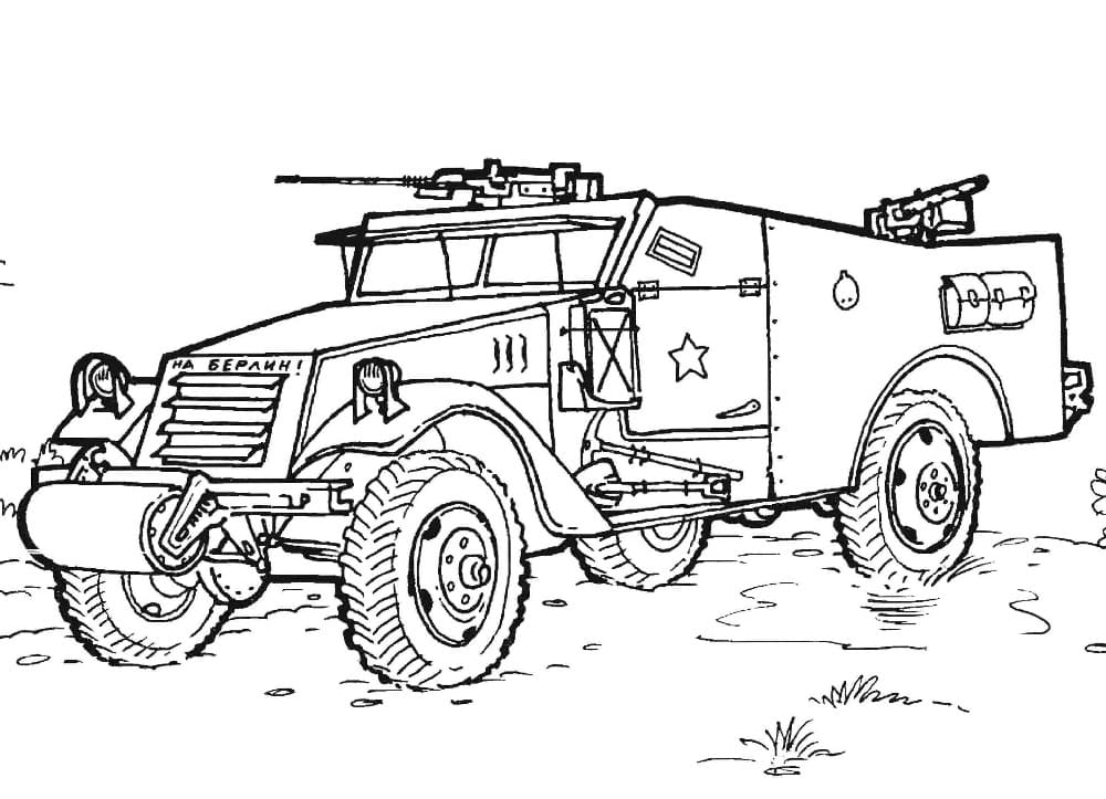 Coloriage Dessiner Militaire 4x4