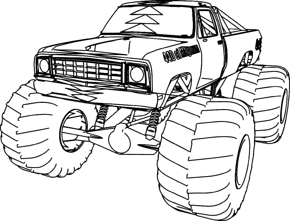 Coloriage Dessiner Monster Truck 4x4