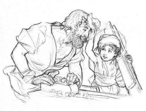 Coloriage Dessiner Saint Joseph de base facile