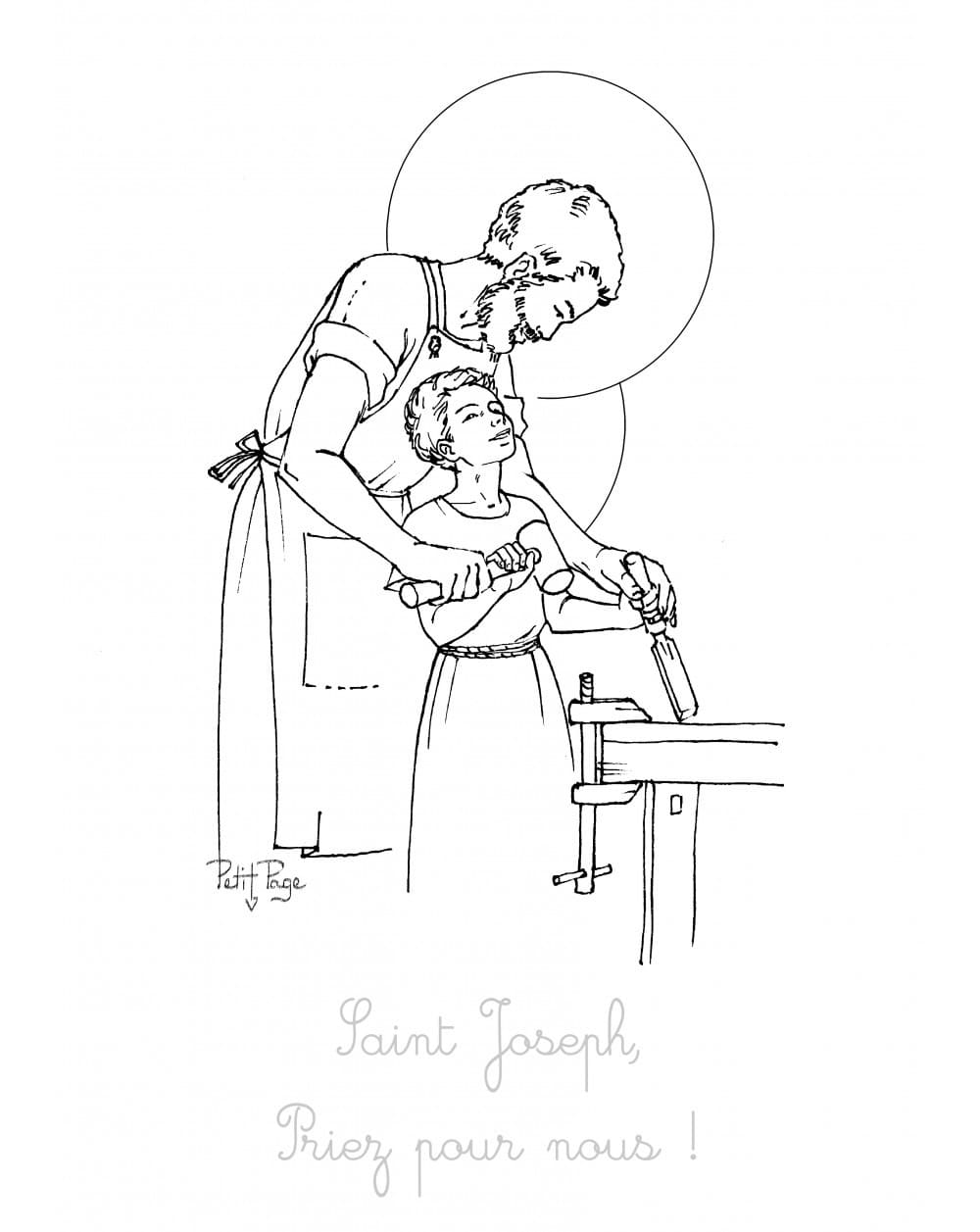 Coloriage Dessiner Saint Joseph facile basique