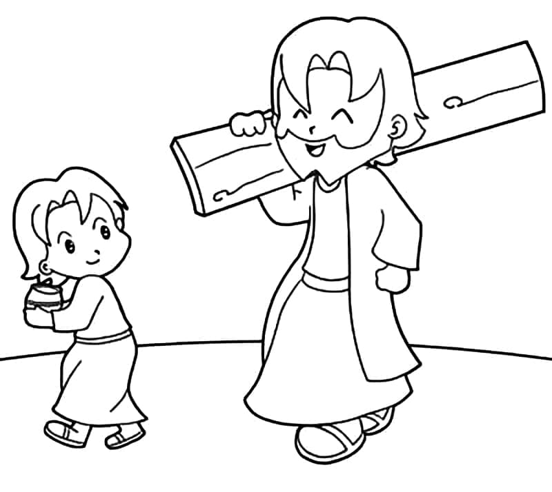 Coloriage Dessiner Saint Joseph gratuitement