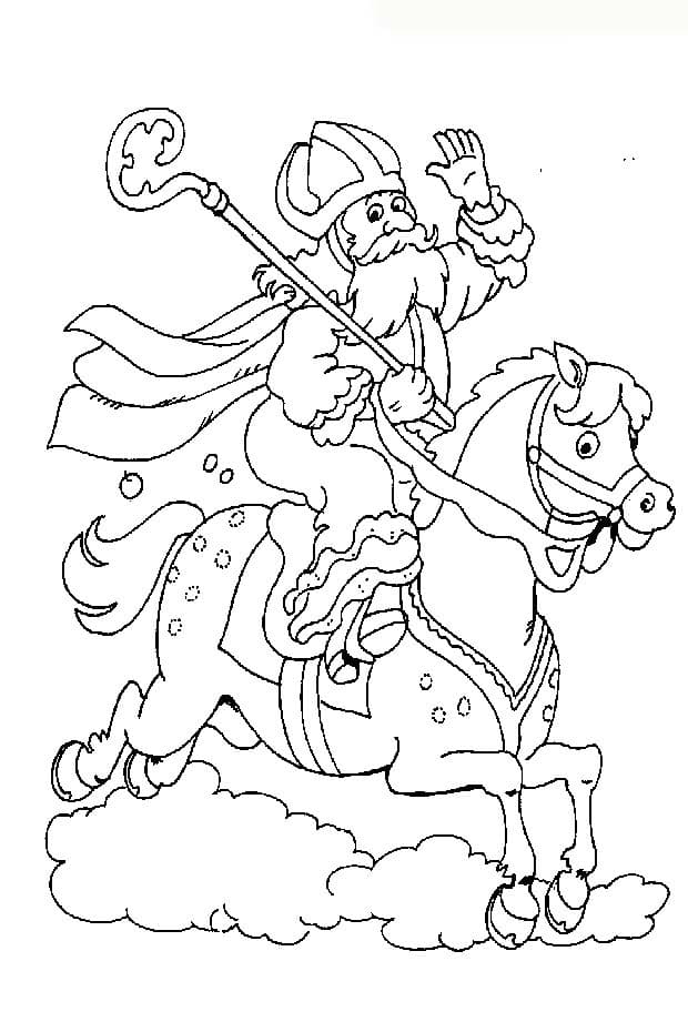 Coloriage Dessiner Saint Nicolas