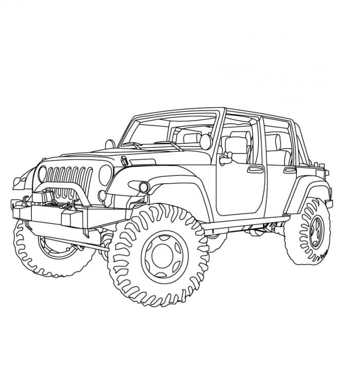 Coloriage Dessiner Voiture 4x4