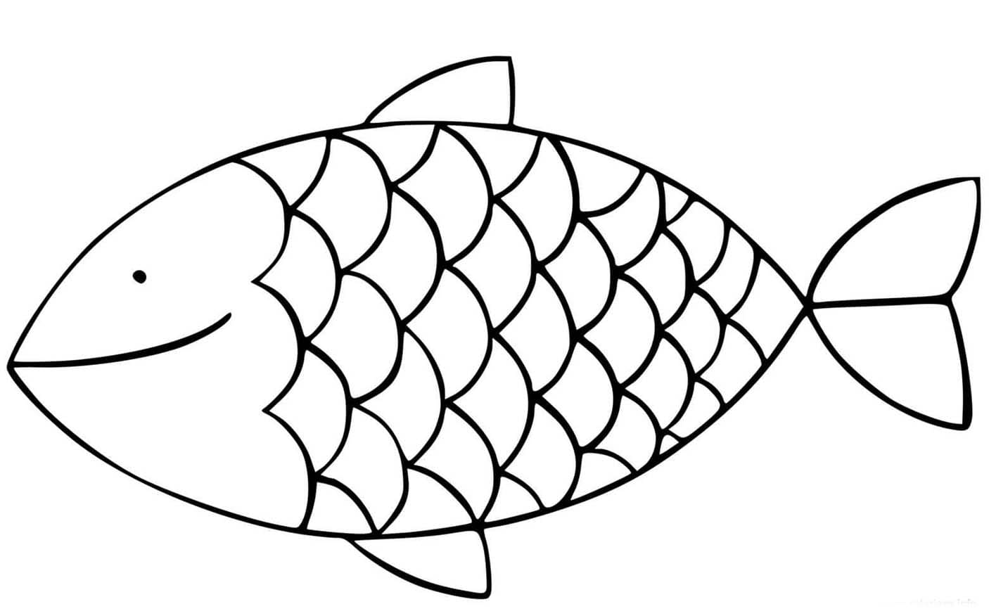 Coloriage Dessinez un poisson d'avril pour les enfants