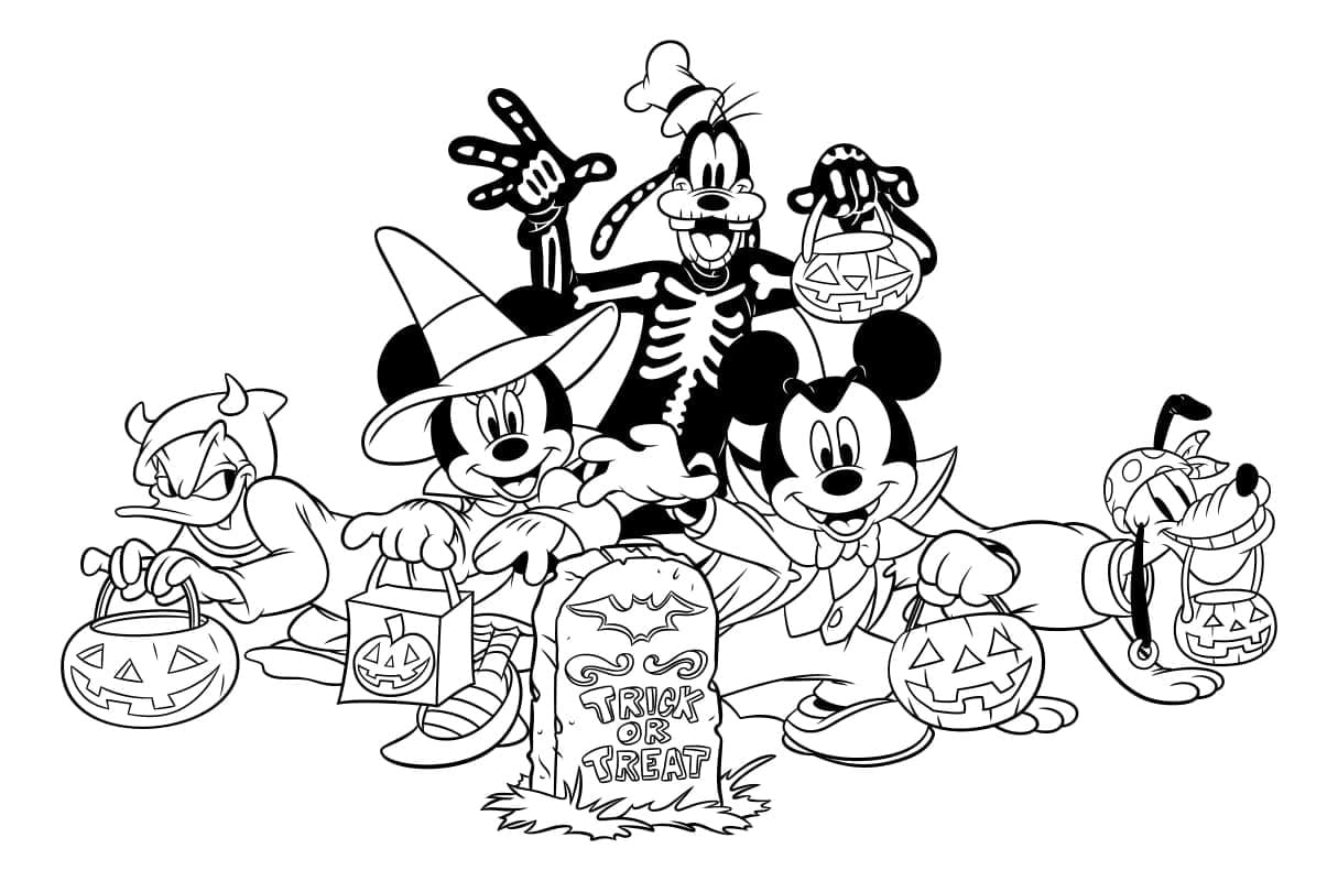 Coloriage Disney Halloween Imprimable gratuitement