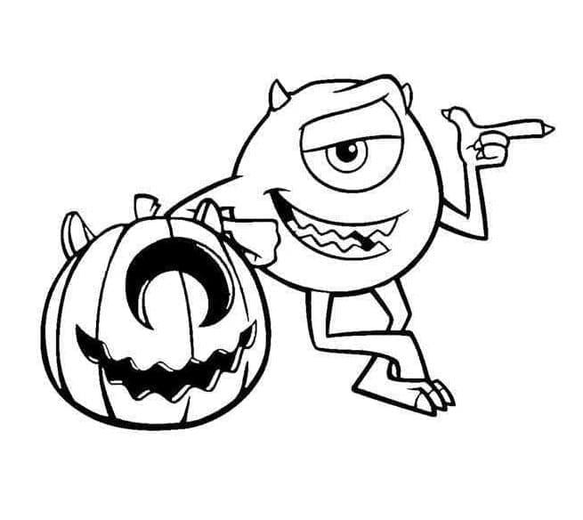 Coloriage Disney Halloween très mignon basique