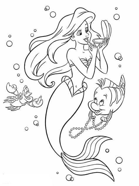 Coloriage Drôle Ariel