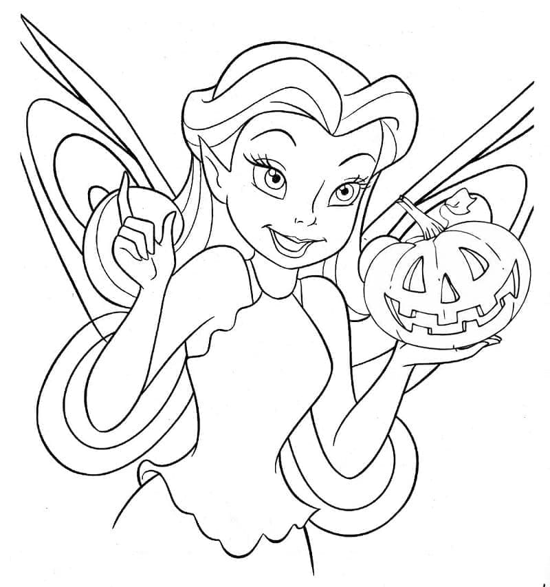 Coloriage Fée Disney Halloween