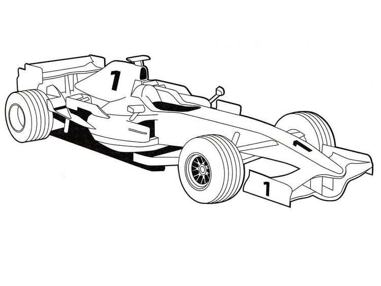 Coloriage Formule 1 de base