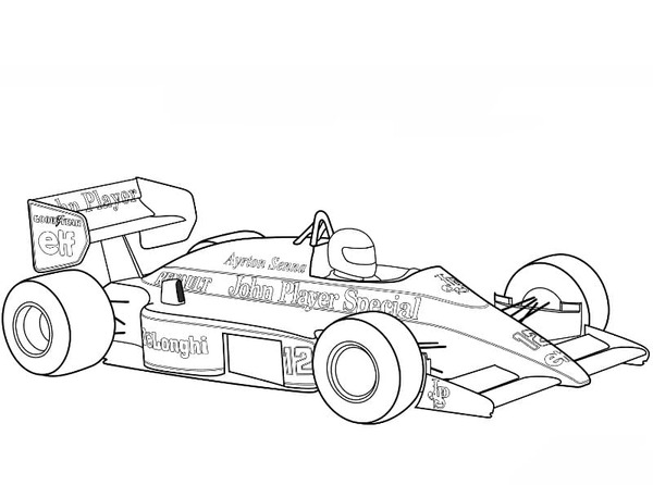 Coloriage Formule 1 gratuite