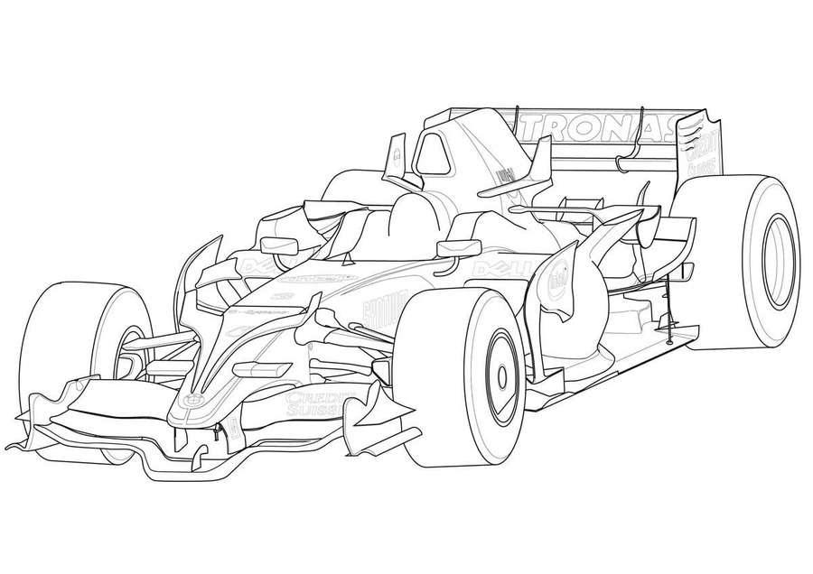 Coloriage Formule 1 - Page 1