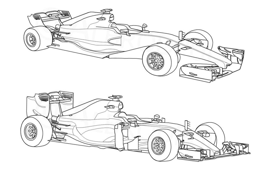 Coloriage Formule 1 - Page 8