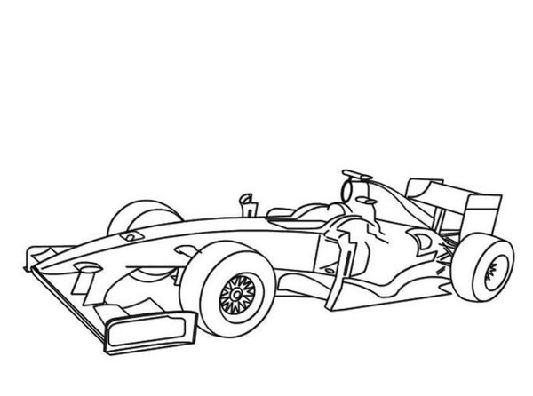 Coloriage Formule 1 Racewagen à imprimer