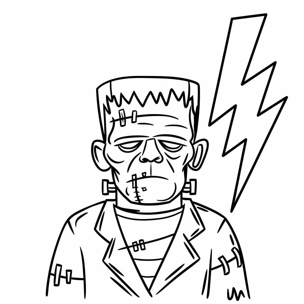 Coloriage Frankenstein facile basique