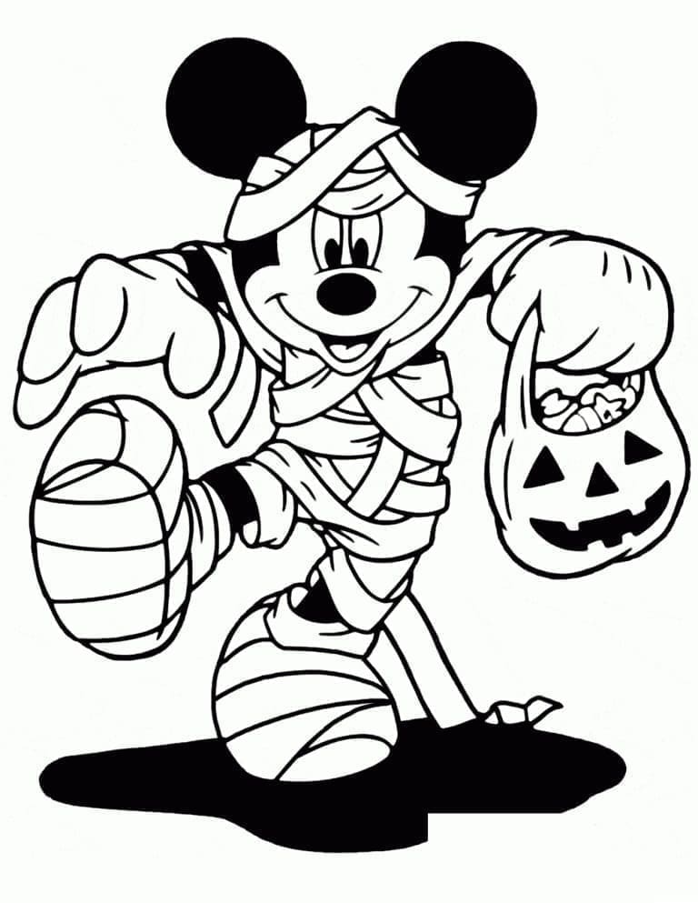 Coloriage Halloween Disney très mignon et facile