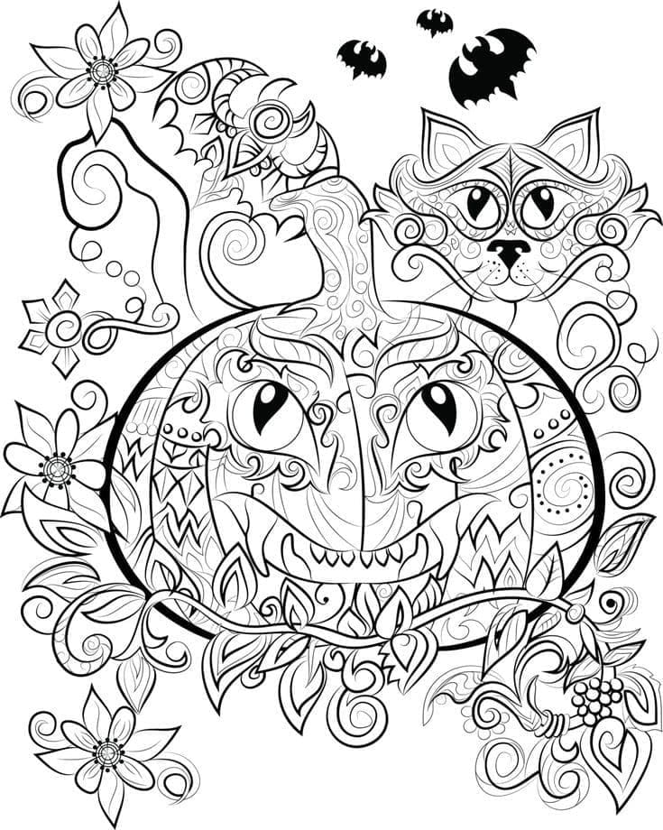 Coloriage Halloween incroyable pour les adultes