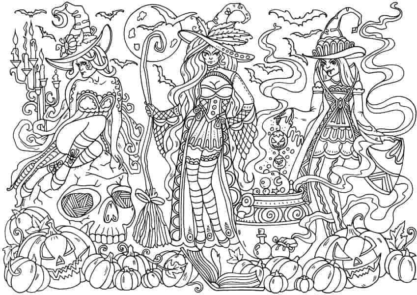 Coloriage Halloween pour adultes à imprimer gratuitement